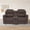 Brown, variant on Electric Reclining Loveseat Sofa with 8-Point Vibration Massage, Bluetooth Speakers, Storage Console and Cup Holders for Living Room & Home Theater(Gray, Loveseat)