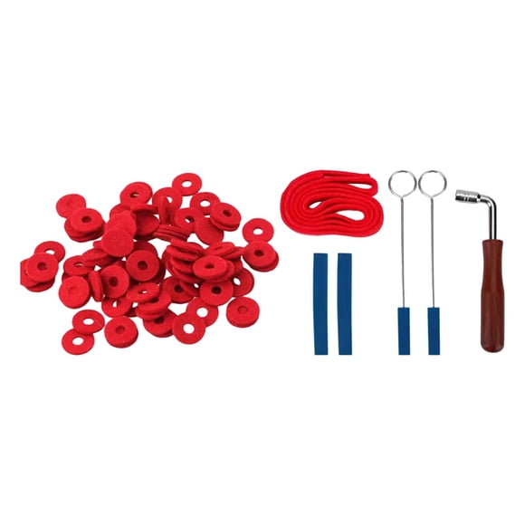Kits de herramientas para afinadores de piano, juego de fijación para bricolaje, herramienta de fijación de alta dureza, día de San Valentín 6 piezas con arandela de fieltro