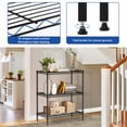thumbnail image 3 of 3 Tier Shelf Metal Wire Shelving Unit Adjustable Storage Shelves Storage Rack Heavy Duty Steel Standing Shelf Units for Restaurant, Garage, Kitchen Metal Shelves with Feet Leveler, Black, 3 of 7