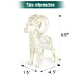 thumbnail image 5 of Sungmor Cast Iron Goat Statue, Vintage Home Decor Antelope Sculpture, Outdoor Garden Lawn Animal Figurine, Indoor Bookshelf Tabletop Ornament, Rustic White, 5 of 7