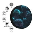 thumbnail image 4 of Yiaed Ice blue light spot jellyfish Print Print Tire Wheel Cover, tire covers for trailers,rv wheel covers,rv tire covers, camper tire covers,tire covers for cars-17 inch, 4 of 6