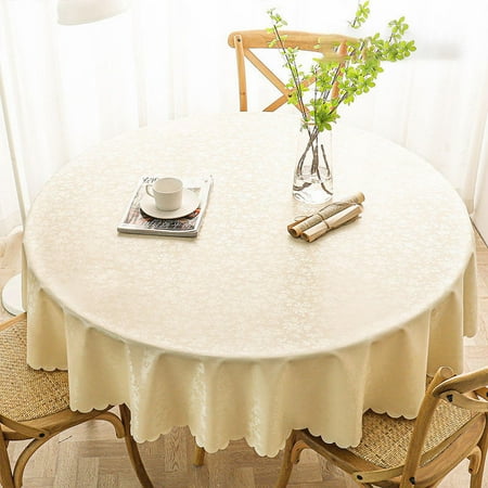 

Big Sales! Miommo Table Cover Decoruhome Heavy Duty Vinyl Tablecloth Round Table Cloth Wipeable Floral Dining Table Cover Brown Clearance