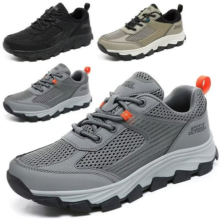 Mens Sneakers Leather Running Shoes Trainers Sneaker Casual Hiking Shoes