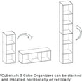 thumbnail image 6 of Open Box Closetmaid Decorative Home 3-Cube Cubeicals Organizer Storage, White, 6 of 6