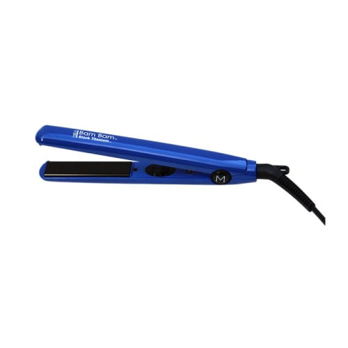 Gâteries pour Cheveux Moda Bam Bam Titane Mini Fer Plat 445F Bleu