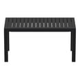 thumbnail image 2 of Luxury Commercial Living 36" Black Patio Solid Rectangular Patio Resin Coffee Table, 2 of 8