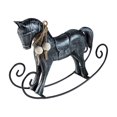 thumbnail image 2 of Distressed-style Wooden Rocking Horse Ornament -style Tabletop Decor Nostalgic Bookshelf Accessory Handcrafted Piece And Holiday Gift, Farmhouse Garden Home Office Desk Decor, 2 of 6