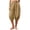 Khaki-1, variant on Womens Summer Capri Pants with Pockets Elastic Waist Baggy Boho Balloon Casual Capri Lounge Beach Trousers