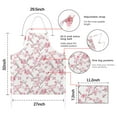 thumbnail image 7 of Pioneer Flower Floral Print Pattern Apron-Garden Aprons for Women with Pockets-Cotton Linen Waterproof Kitchen Cooking Gardening Aprons Adjustable for Kitchen,Cooking,BBQ and Salon 33x27 Inch, 7 of 7