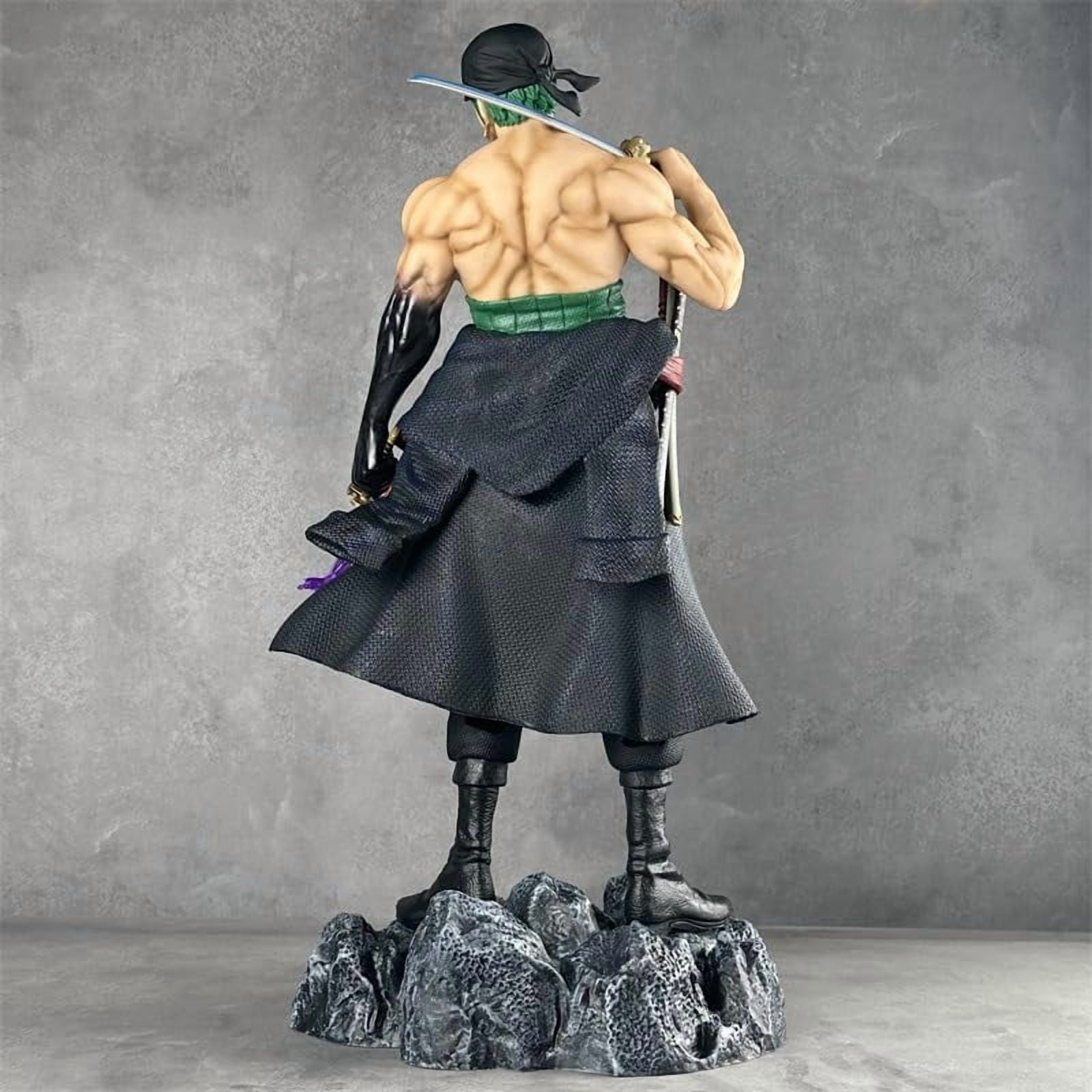 Zoro Figure Carrying A Knife Roronoa Zoro Replacement Head Action Figures 50cm/19.7inch Handmade PVC Anime Model Statue Collectible Craft Gift