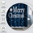 thumbnail image 4 of Merry Christmas Blue Shower Curtains Sets Sliver Bauble Shinny Dots Twinkle Stars Snowflake Happy New Year Shower Curtains with Hooks for Bath Bathroom Decors Waterproof Fabric 84x72 Inches, 4 of 5