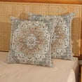 thumbnail image 2 of Boho Pillow Covers 20x20 Inch 2 Pcs Vintage Burnt Orange Grey Beige Carpet Pattern Ethnic Decor Throw Pillows Retro Outdoor Farmhouse Decoration Pillowcase Linen Cushion Cover for Couch Sofa, 2 of 6
