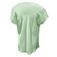 thumbnail image 4 of Tittly T Shirts for Women Spring Tops for Women Womens Fashion Tops Short Sleeve Cowl Neck Shirts Trendy 2025 Casual Outfits Ladies Top Blouses Tshirts Shirts Basic Tees Green XL, 4 of 6
