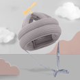 thumbnail image 3 of Sombrero de seguridad protector ajustable para bebés Cojín para la cabeza transpirable Protector para la cabeza infantil a caminar de - gris gris Sunnimix cojín de sombrero de niño, 3 of 8
