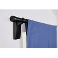 Command Matte Black Curtain Rod Hooks, 2 Hooks, 4 Adhesive Strips