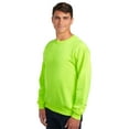 thumbnail image 3 of JERZEES Hi-Vis Safety Green Crewneck Sweatshirt 562MR, Hi-Vis Fleece, Pack of 3, 3XL, 3 of 5