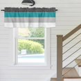 thumbnail image 5 of Aqua Green Stripe Valances for Windows, Rod Pocket Kitchen Valance Curtains - Soft & Washable Small Window Treatment for Living Room, Bathroom, Grey Stripes 42x12inch, 1 Panel, 5 of 9