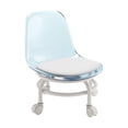 thumbnail image 2 of Taburete rodante bajo, asiento de rodillo bajo con respaldo, taburete de pedicura, taburete de silla giratoria, taburete rodante giratorio de 360  degree pa Azul perfecl  Asiento rodante bajo, 2 of 8