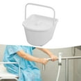 thumbnail image 6 of TOOYFUL Commode Chair Bucket Bedpan Compact Bedroom Urinal for Elderly Seniors Women White, 6 of 10