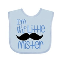 Inktastic I'm the Little Mister with Mustache Boys Baby Bib