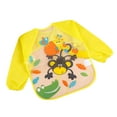 thumbnail image 2 of TureClos Lovely Baby Bibs Infant Long Sleeve Waterproof Baby Feeding Smock Children Plastic Coverall Bib Toddler Scarf, 2 of 5