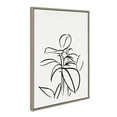 thumbnail image 2 of Kate and Laurel Sylvie Botanical Sketch Print No 1 Framed Canvas Wall Art by The Creative Bunch Studio, 23x33 Gray, Decorative Abstract Nature Art Print for Wall, 2 of 9