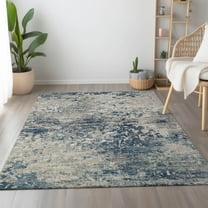 Addison Rugs Mayfield Washable Transitional Soft Abstract Blue Rectangle Rug, 10' x 14'