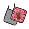thumbnail image 2 of Chesapeake Bay Retriever Hearts Love and Valentine's Day Pair of Pot Holders, 2 of 2