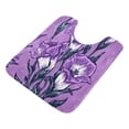 thumbnail image 3 of IAUYY Set of 2 Inch Bath Mat Thick Soft Plush Shower Mat TPR Backing Material Non Slip Bath Mats for Bathroom for Tub Shower Hotel Purple Bell Flower, 3 of 9