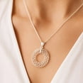 thumbnail image 4 of Collar 3d Circulo De Maya Para Mujer De Plata 925, 4 of 5