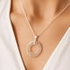 thumbnail image 4 of Collar 3d Circulo De Maya Para Mujer De Plata 925, 4 of 5
