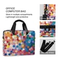 thumbnail image 4 of FORMRS 16" Laptop Bag Carrying Sleeve Case with Handle Travel Shoulder Briefcase, Light Colorful Circles, 4 of 8