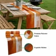 thumbnail image 5 of Burnt Orange Geometric Table Runner - 72 Inch Long, Kitchen Dining Table Runner Dresser Scarves, Watercolor Ombre Modern Abstract Art Farmhouse Decor for Coffee Tables Wedding Party Banquet, 5 of 8