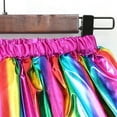thumbnail image 3 of Girls' Rainbow Metallic Tulle Tutu Skirt & Bow Headband Set – Party Dance Skirt for Carnival, Daily Play & Kids (2-11Y), 3 of 4