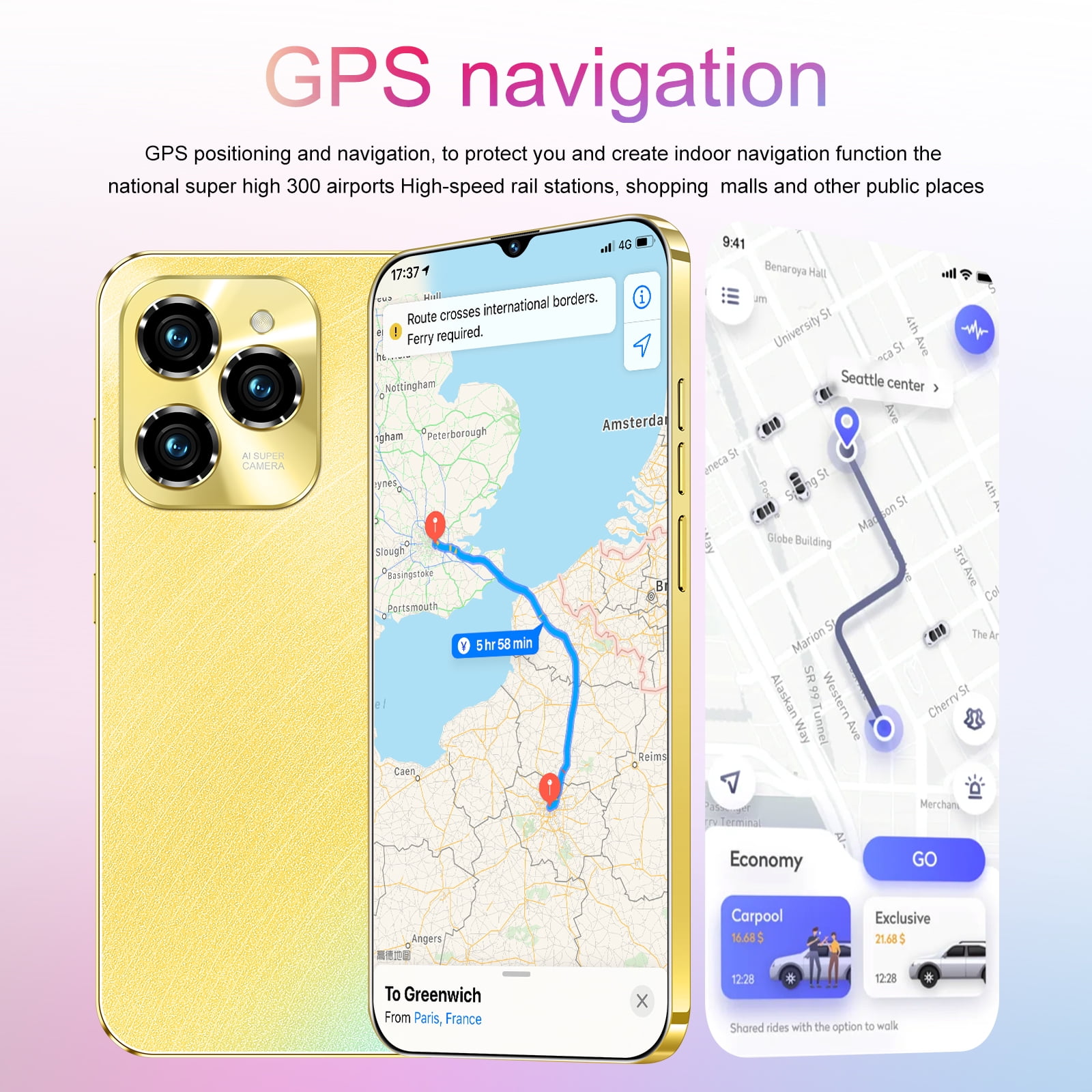 HOT 40 Pro Unlocked Phone, Mobile Phones, 5G Cell Phone 4GB+128GB Smartphone Android 13.0, 6.8 Inch FHD+ Display 120Hz 64MP Camera, 6800mAh Battery