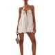 thumbnail image 2 of Las mujeres sueltas Espagueti Correa Vestido de Verano Crystal Rhinestone Recorte Cocktail Party Mini A-line Vestido de Playa Nightclub Nituyy Blanco, vestido chic sin mangas de verano, 2 of 5