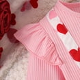 thumbnail image 3 of Kiijoy Girls Hearts Print Long Sleeve Dress Casual Ruffle A Line Midi Dress, Sizes 2-8, 3 of 5