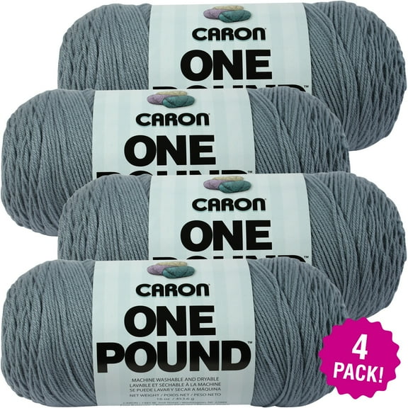 Caron One Pound Yarn - Azure, Multipack of 4