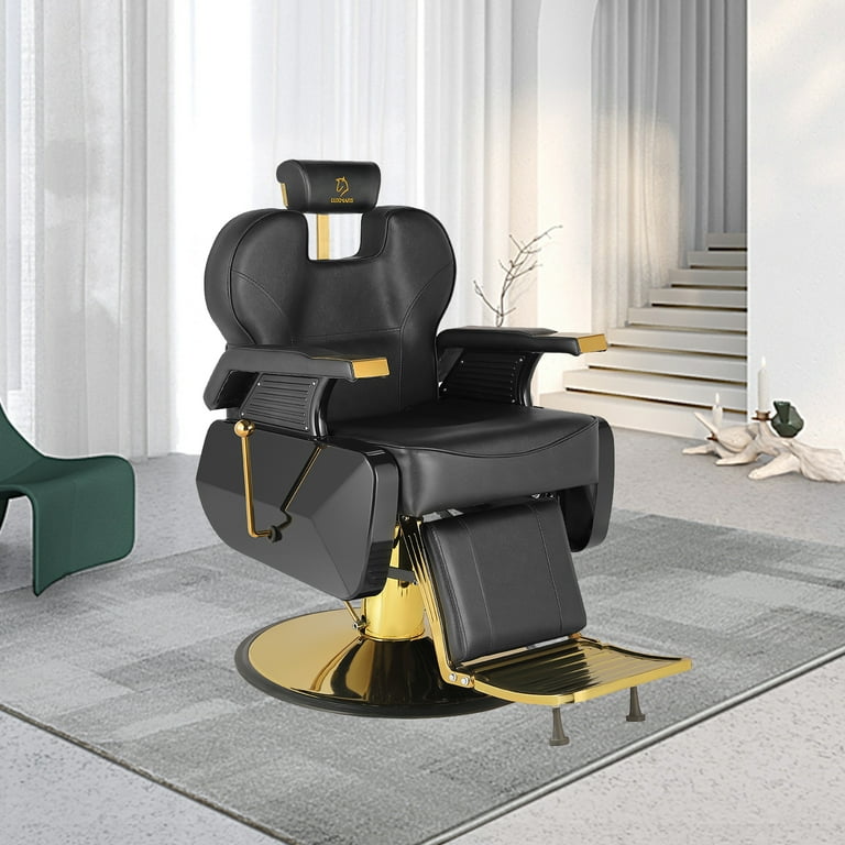 Barber Chair Hydraulic Reclining Salon Chair Styling Chair Hair Chair 360 Degrees Rolling Swivel Barber Chairs for Barbershop Hair Salon Spa Equipment