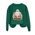 thumbnail image 6 of MexChoioe Women Long Sleeve Pullover Sweatshirt Crew Neck Halloween Front Graphic for Casual Fall Outings Sweatshirt, 6 of 6