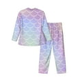 thumbnail image 2 of Bingfone Men'S Pajama Set 2 Piece Loungewear Pjs, Long Sleeve With Pajama Pants-Fish Scale1, 2 of 9