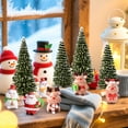 thumbnail image 5 of Christmas Miniature Scene Decor Set - 10pcs Festive Figurines & Trees for Holiday Displays, 5 of 7