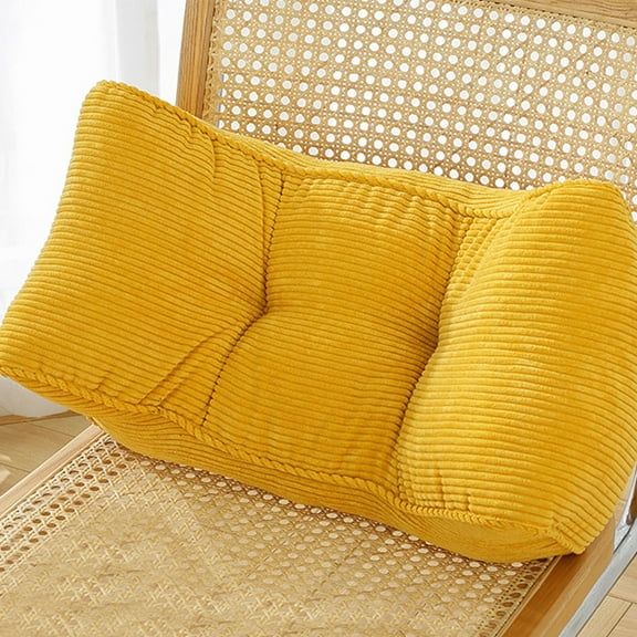 shcqptf Corduroy Back Support Pillow Ergonomic Lumbar Cushion for Office Chair Sofa Bed