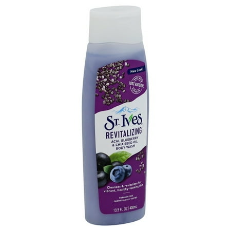 UPC 077043000236 product image for St. Ives Revitalizing 13.5 Fl. Oz. Acai  Blueberry & Chia Seed Oil Body Wash | upcitemdb.com