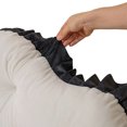 thumbnail image 4 of Cloud Shaped Ruffle Headboard Pillow Button Tufted Plush Reading Backrest Bolster Cushion For Bedroom Bed Decor(White-100cm), 4 of 6