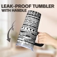 thumbnail image 5 of 20oz Travel Tumbler Bohemian Pattern, Double Wall Insulated Stainless Steel Mug with Handle, Leak-Proof Lid, Straw, Unique Gift, 5 of 5