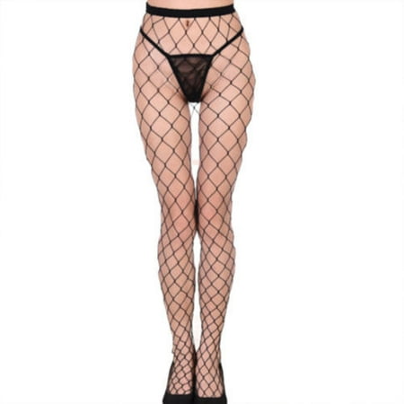 Womens High Waist Tights Fishnet Stocking Thigh Mesh Sheer Burlesque Sexy Pantyhose