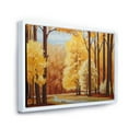 thumbnail image 3 of Orange Autumn Trees At Sunrise 40 in x 30 in Framed Painting Canvas Art Print, by Designart, 3 of 5
