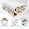 thumbnail image 4 of Full Quilt Set 78''x90'', Yellow Blue Spring Floral Lightweight Bedspread Coverlet Set with 2 Pillow Shams, Watercolor Summer Botanical Breathable All Season Quilt Bedding for Bedroom/Guest Room, 4 of 9