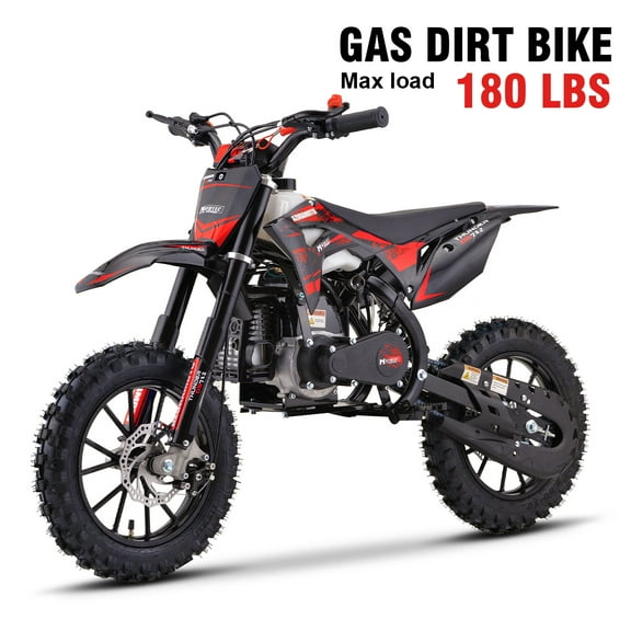 TOXOZERS 50cc Dirt Bike for Kids, Youth Off-Road Motorcycle for Ages 8 and Up, EPA Certified with 25 MPH Top Speed,Red